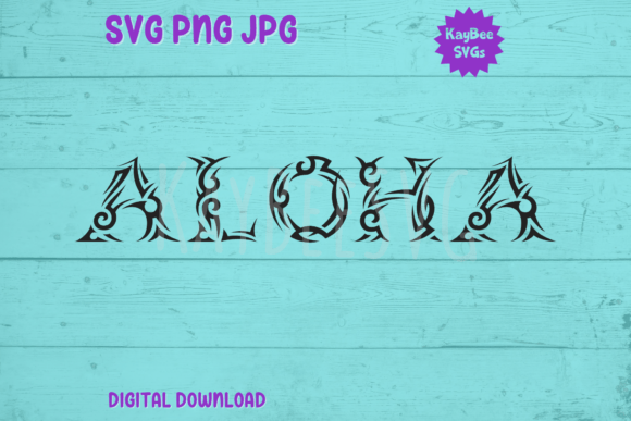Aloha SVG PNG JPG Cut Files Digital Art