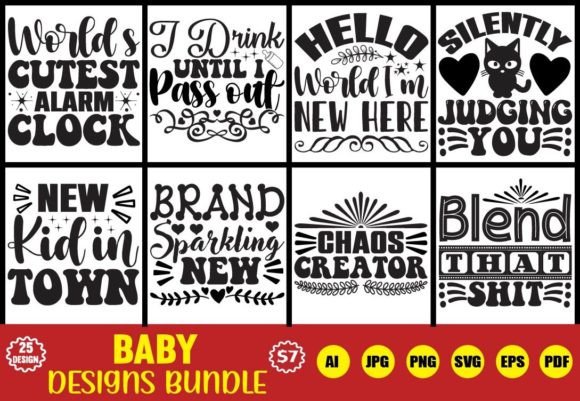 Baby SVG Designs Bundle: Graphics & T-Shirt Designs
