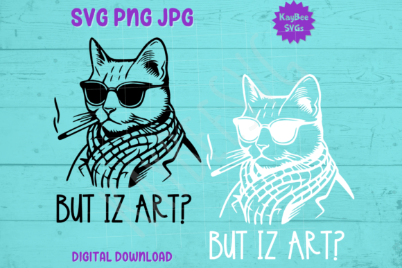 But Iz Art - Cat Smoking Cigarette SVG