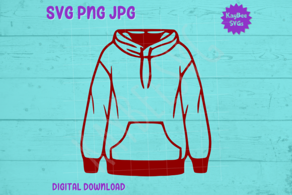Hoodie Sweatshirt SVG PNG JPG Cut Files: Graphics for Crafts