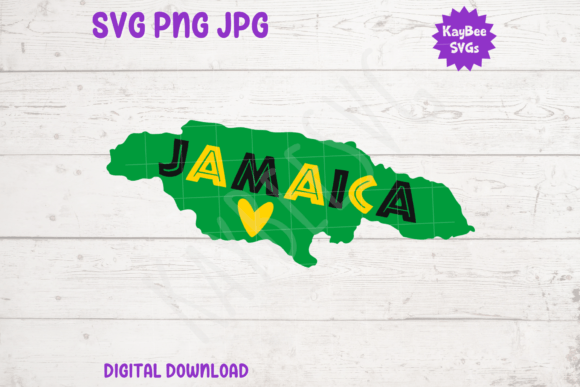 Jamaica SVG PNG JPG Cut Files: Graphics & T-Shirt Designs
